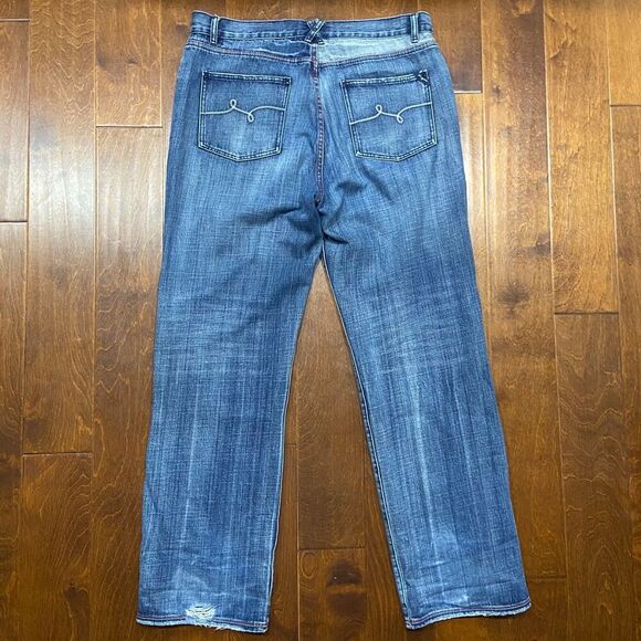 LRG Lifted Research Group Relaxed Dual Tone Denim Blue Jeans Mens Size W38 x L34 - Picture 4 of 9